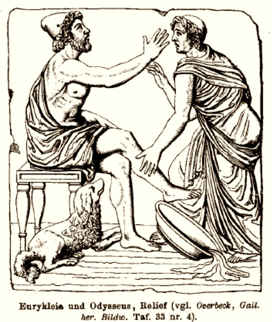 Eurykleia and Odysseus