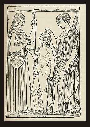 Demeter, Persephone, and
Triptolemus