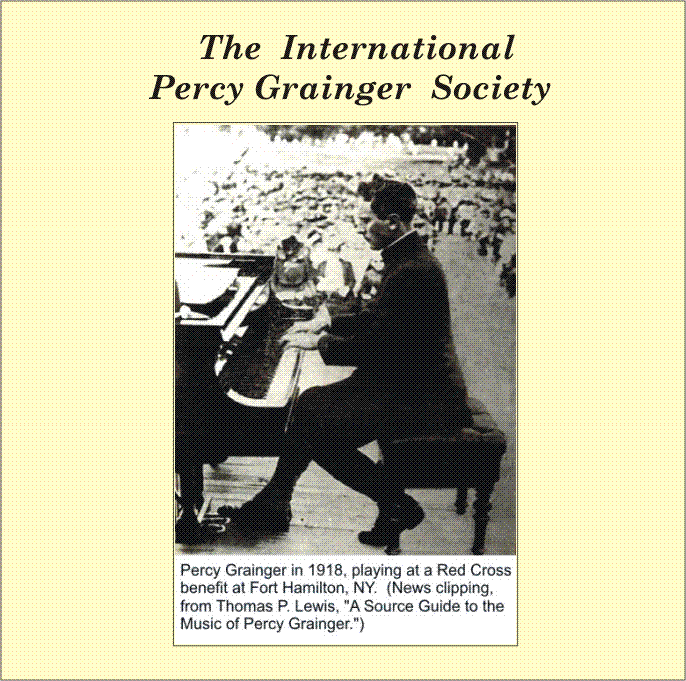 Grainger plays piano
