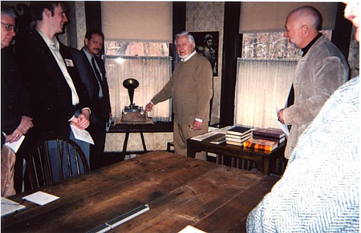 Stewart shows Edison machine