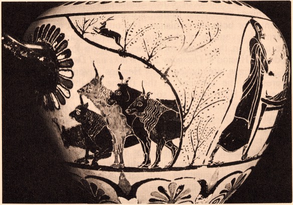 Hermes stealing Apollo's cattle