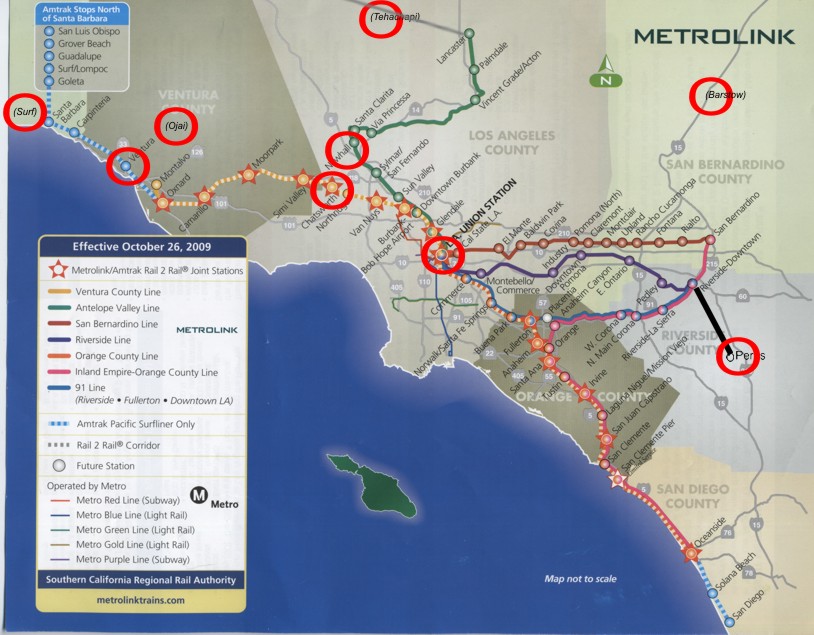 Metrolink map