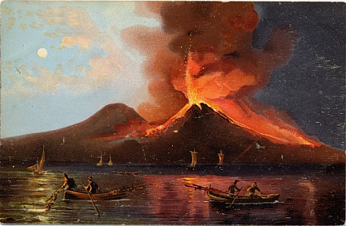 Vesuvius erupting